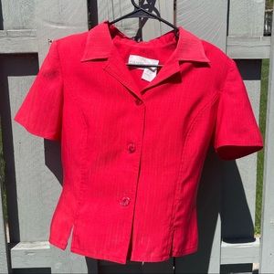 Vintage Red Button-Up 🍒